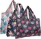 Wrapables Large Foldable Tote Nylon Reusable Grocery Bag, 3 Pack